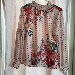 Floral long sleeve top